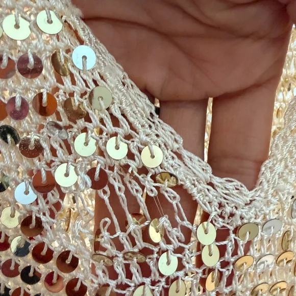 Retrofete Gold Sequin Long Sleeve Dress - Picture 5 of 7